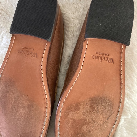 Bass Weejuns all leather penny loafers sz 8M - Picture 4 of 5